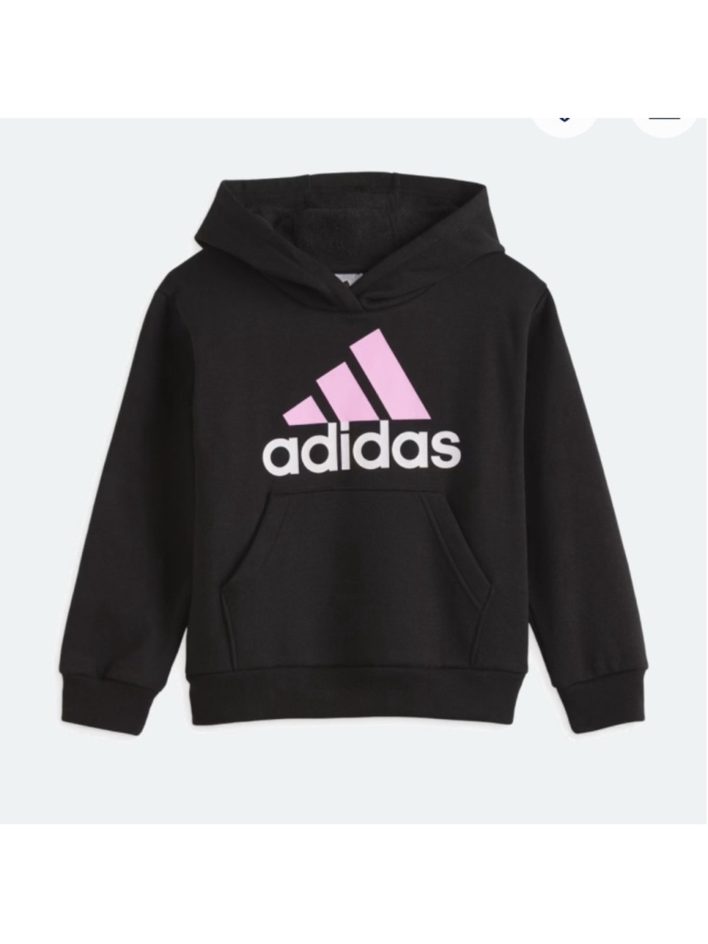 Adidas Girls Black Pink Hoodie Sweatshirt Leggings Set Medium - Picture 4 of 5
